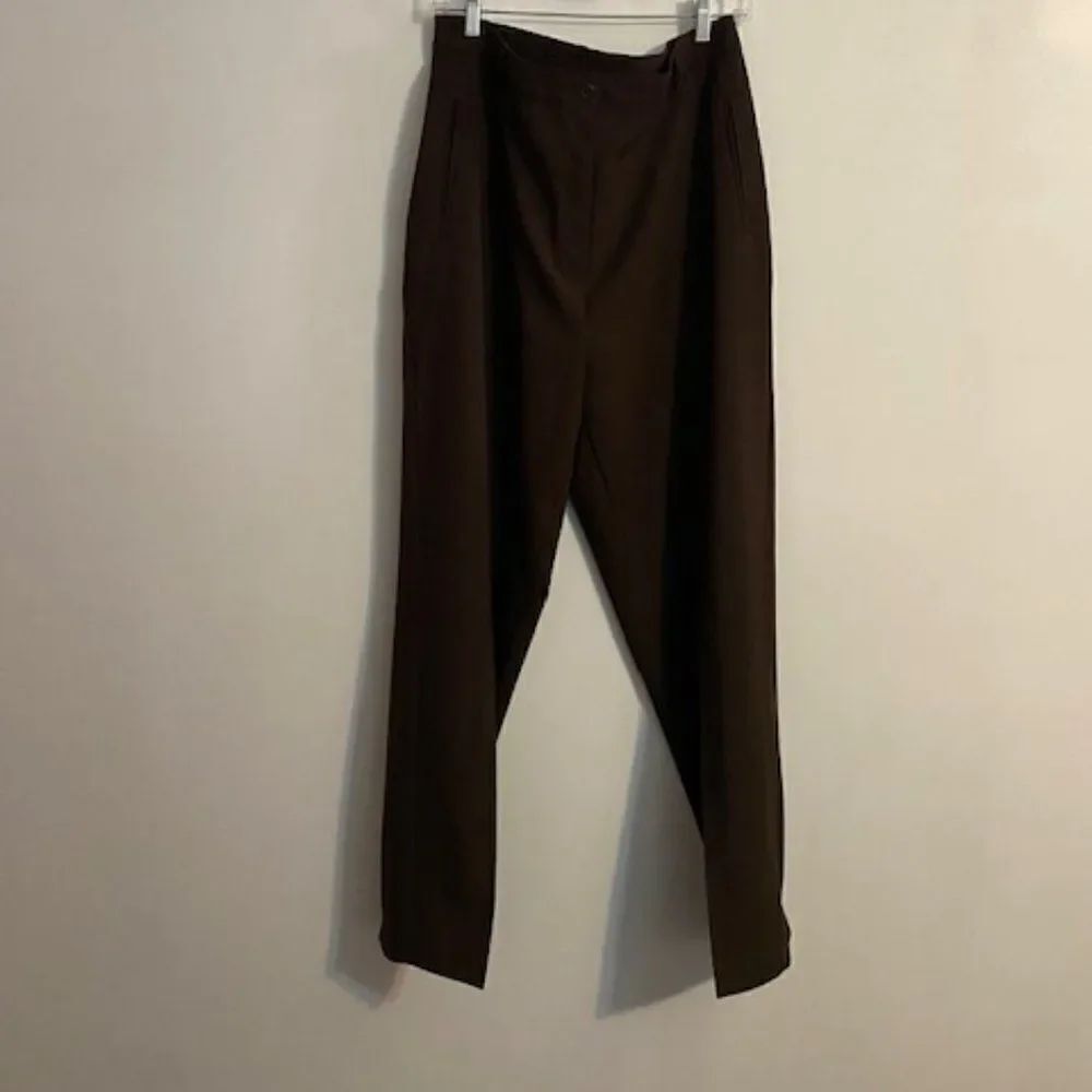Alia Vintage Brown Straight leg trousers, size 14T